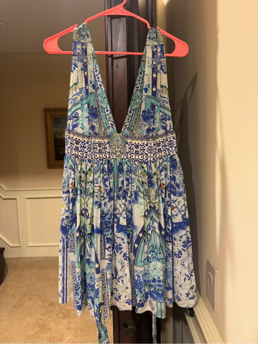 Gorgeous crystalized Camilla silk dress